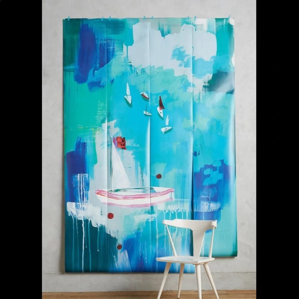 Anthropologie-Décor Mural Sailing Scene